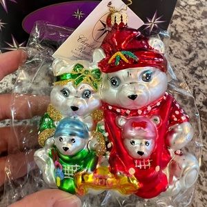 Christopher Radko Santa Bear Family